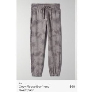 TNA cozy fleece boyfriend sweatpants